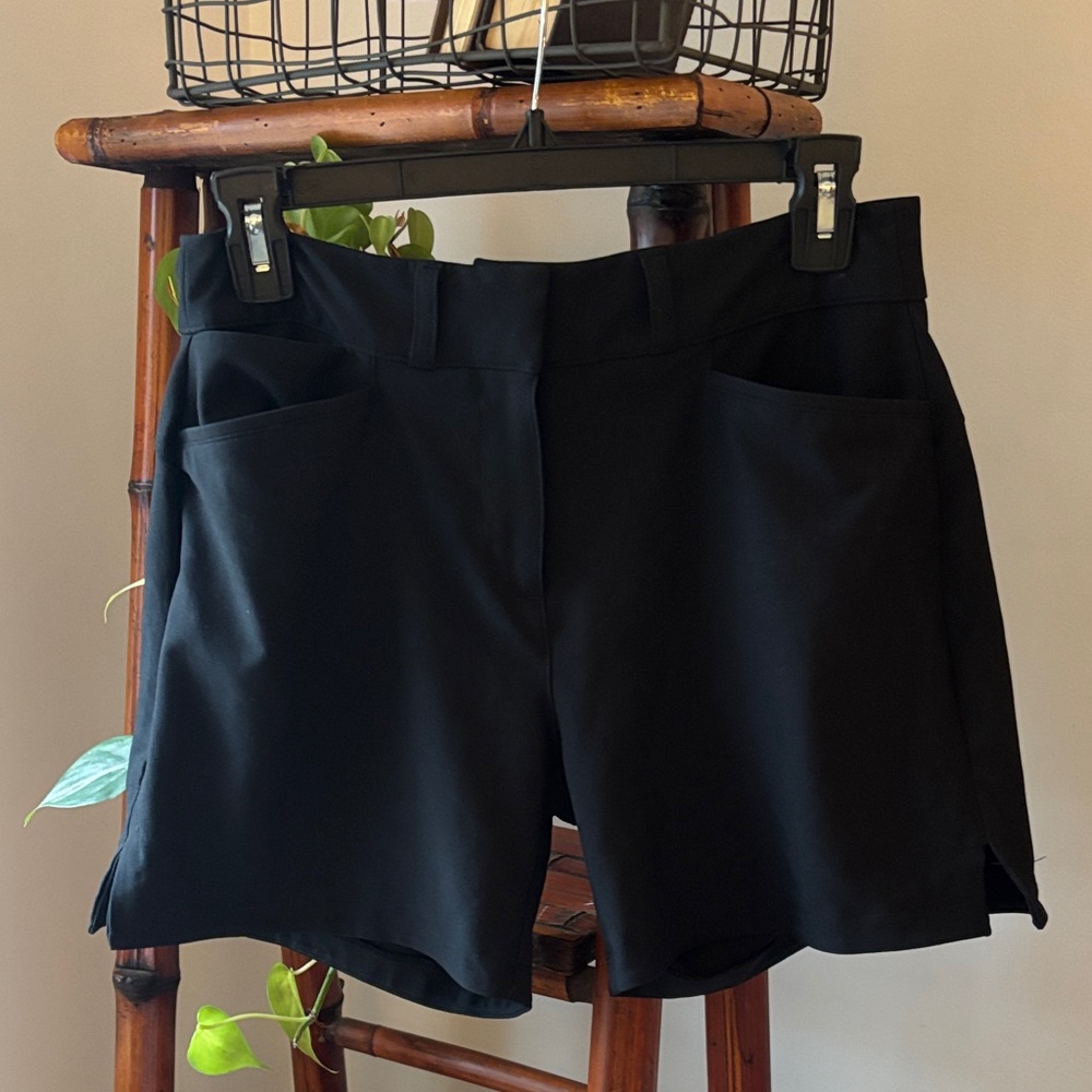 adidas Black Women’s Golf Performance Stretch Shorts with Pockets